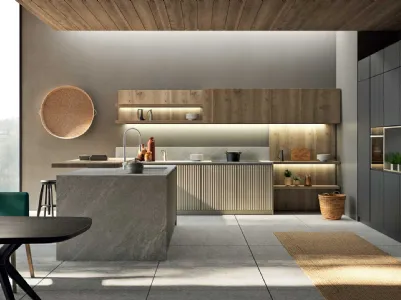 designer kitchen in wood