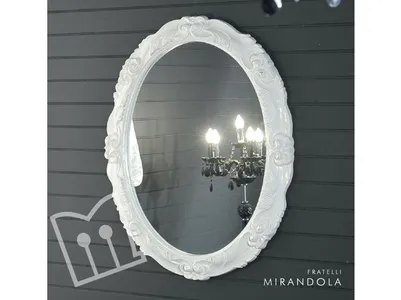 Baroque oval mirror