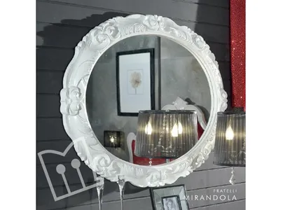 Round baroque mirror