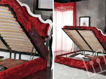 2 squares padded baroque bed