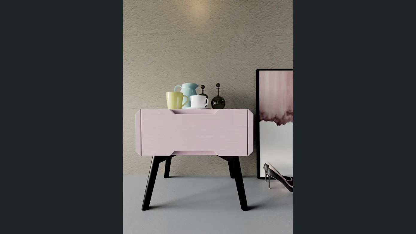 DolceVita wooden 1-drawer nightstand by F.lli Mirandola