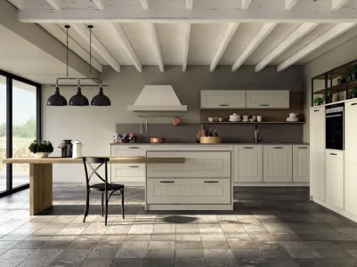 Shabby chic kitchen in Fiordo 01 wood by F.lli Mirandola
