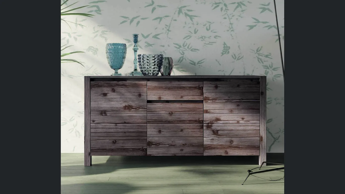 Londra cupboard in dark textured wood