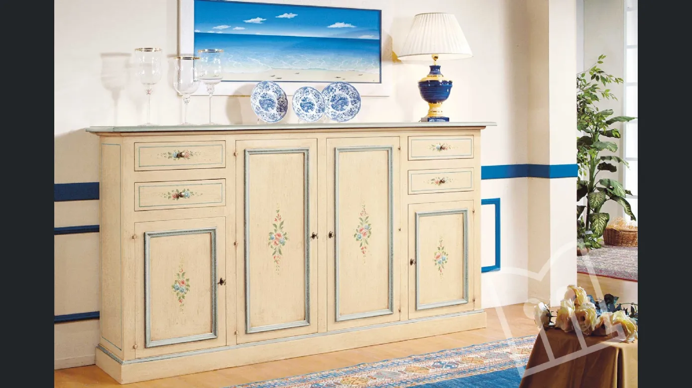 Sideboard with decorations