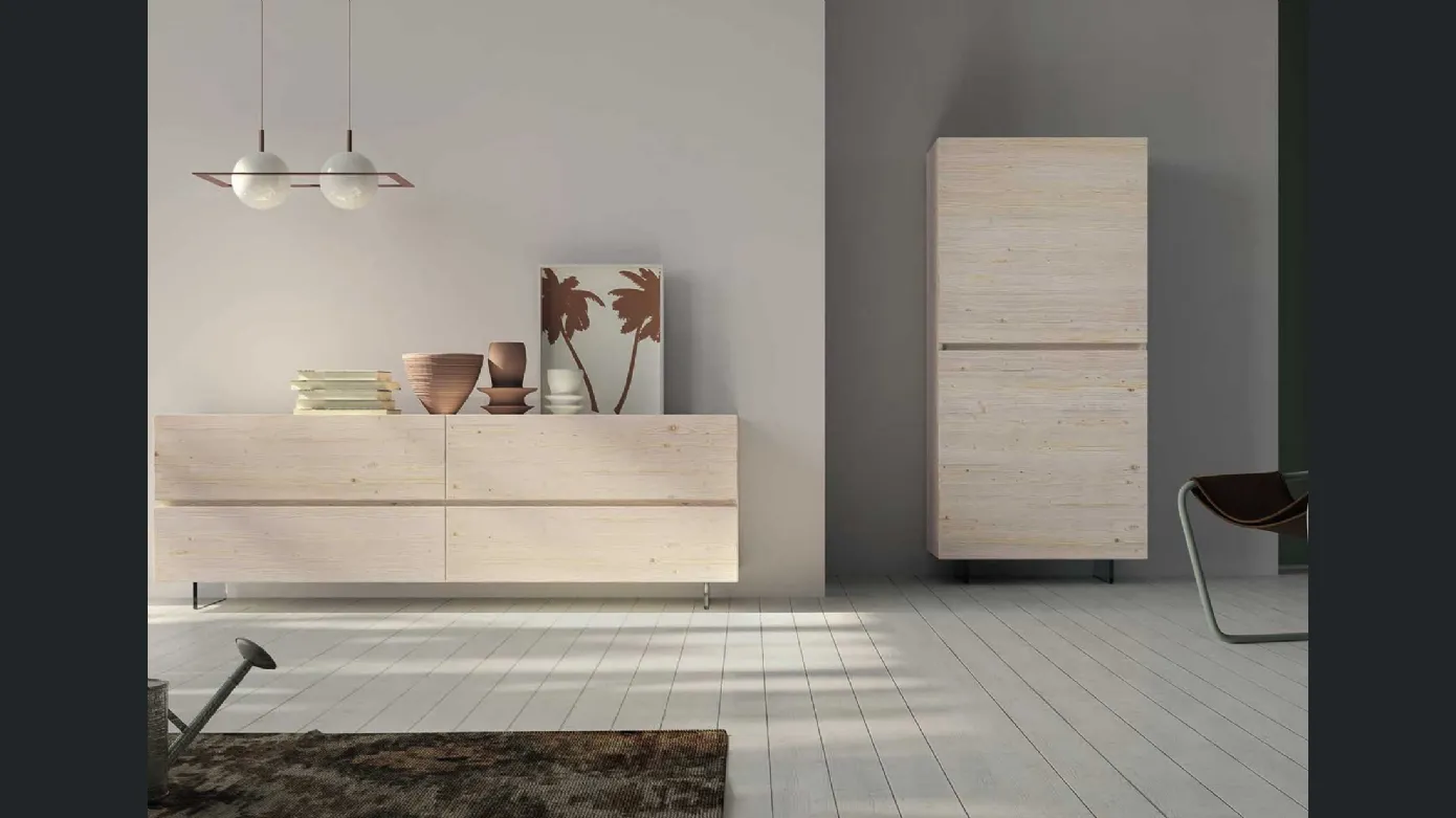 Dallas high wooden sideboard by F.lli Mirandola