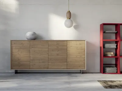 Four-door wooden sideboard 1672 / pa Domus by F.lli Mirandola