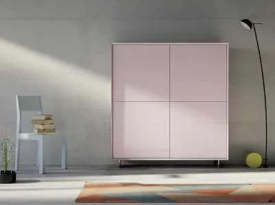 Domus 1673 / pa pink wood sideboard by F.lli Mirandola