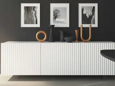 sideboard in wavy design wood