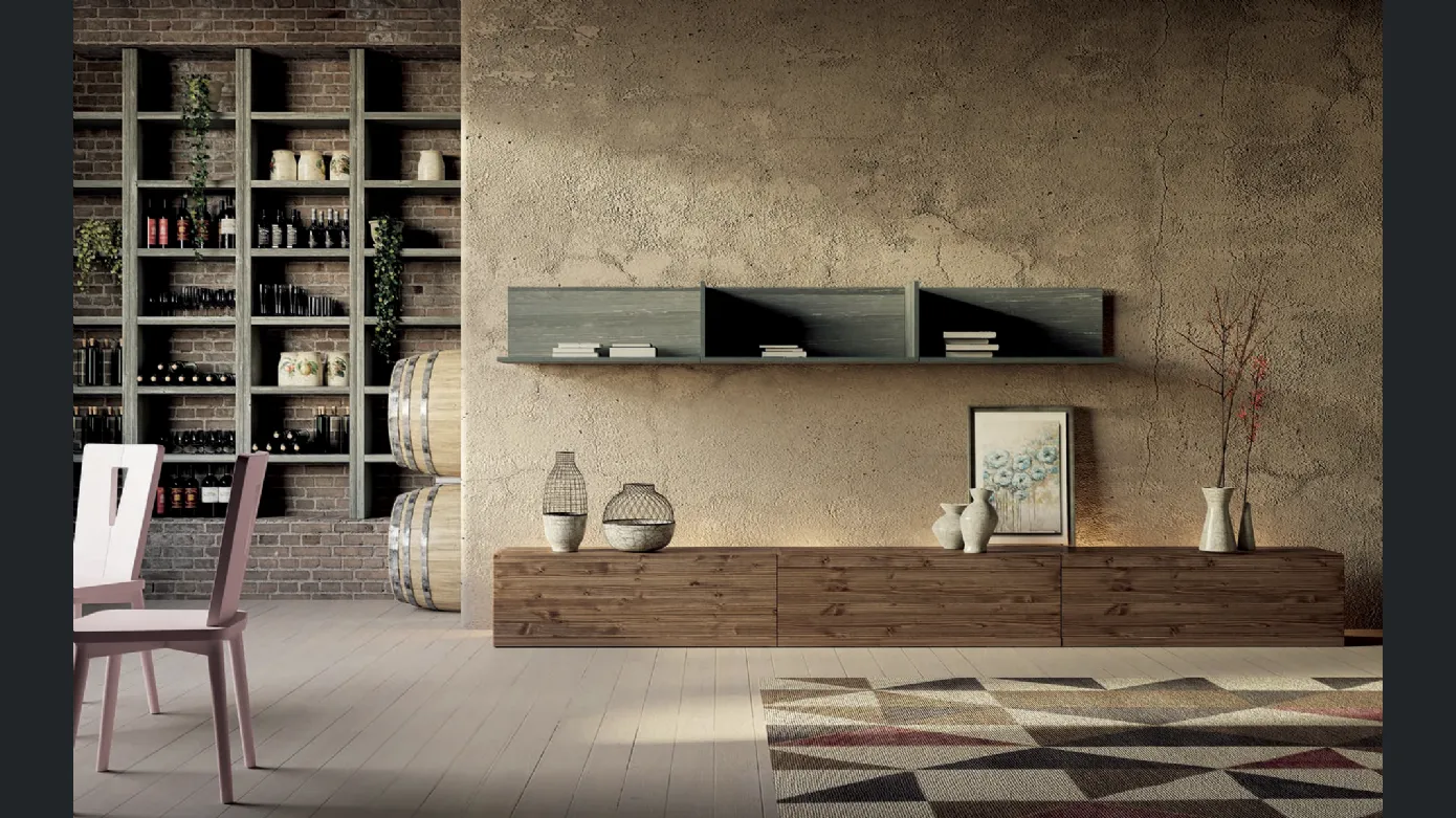 Composition 22 with ground base and wall units by F.lli Mirandola