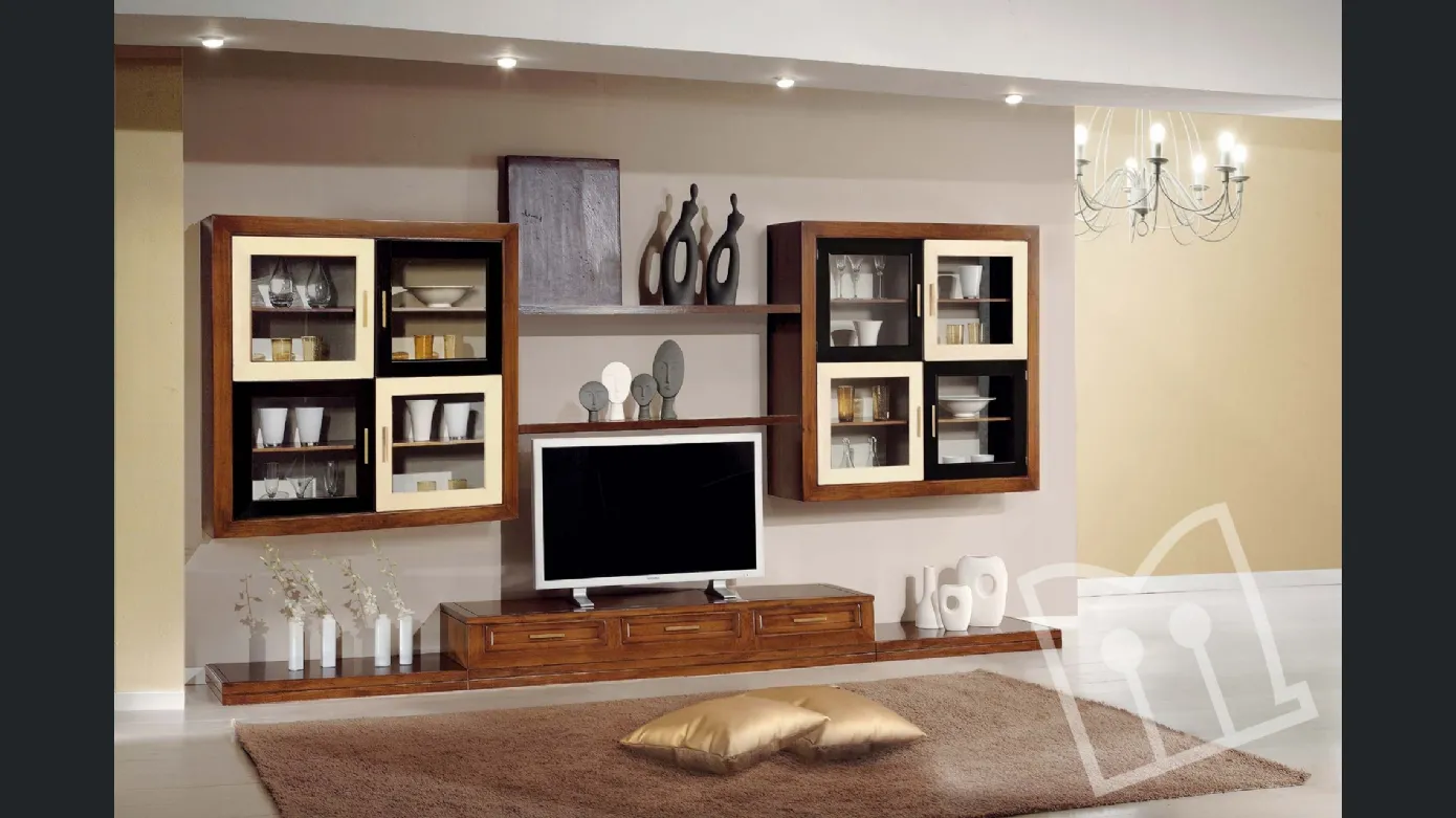Sectional wooden storage wall