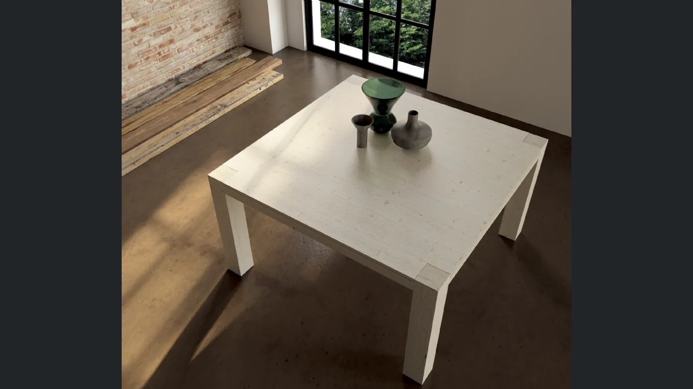 UnikaWood Acheo square table by F.lli Mirandola