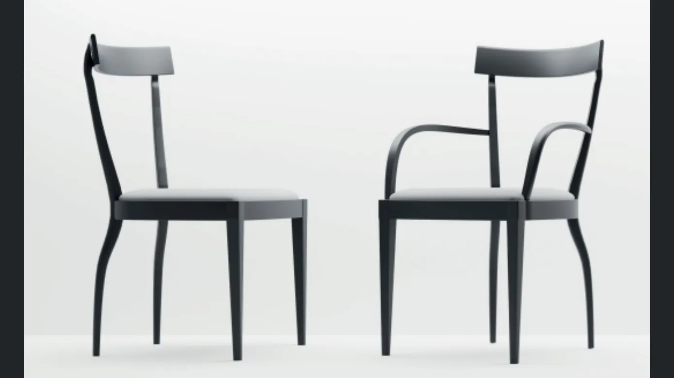 Demetra chair with armrests