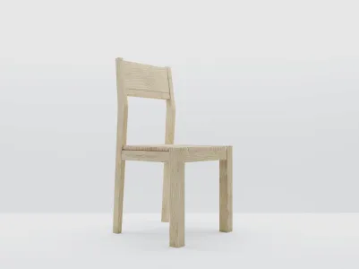 Tesea wooden and straw chair