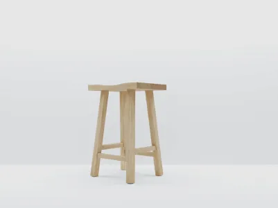 Vertigo oak stool