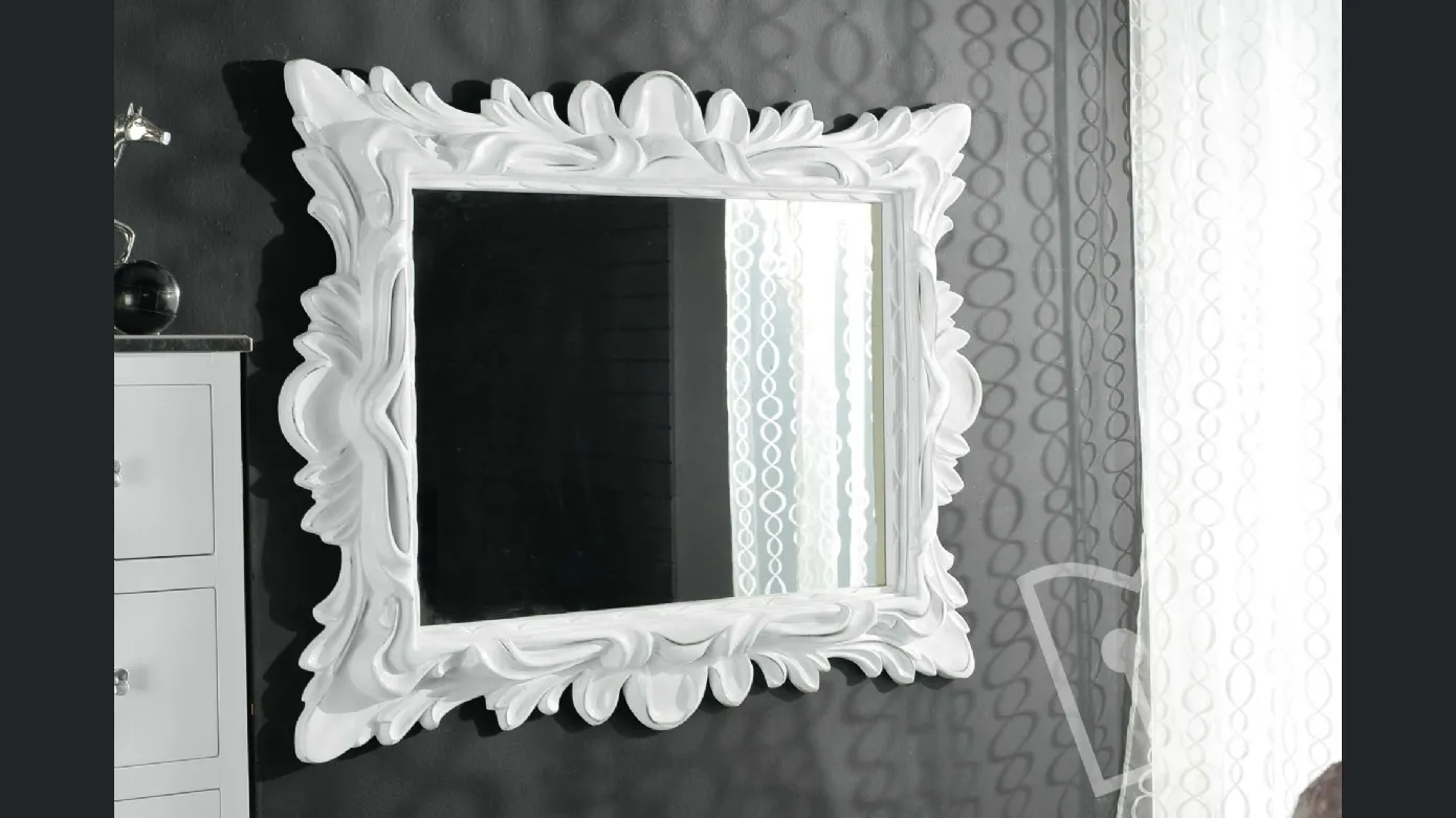 Rectangular baroque mirror