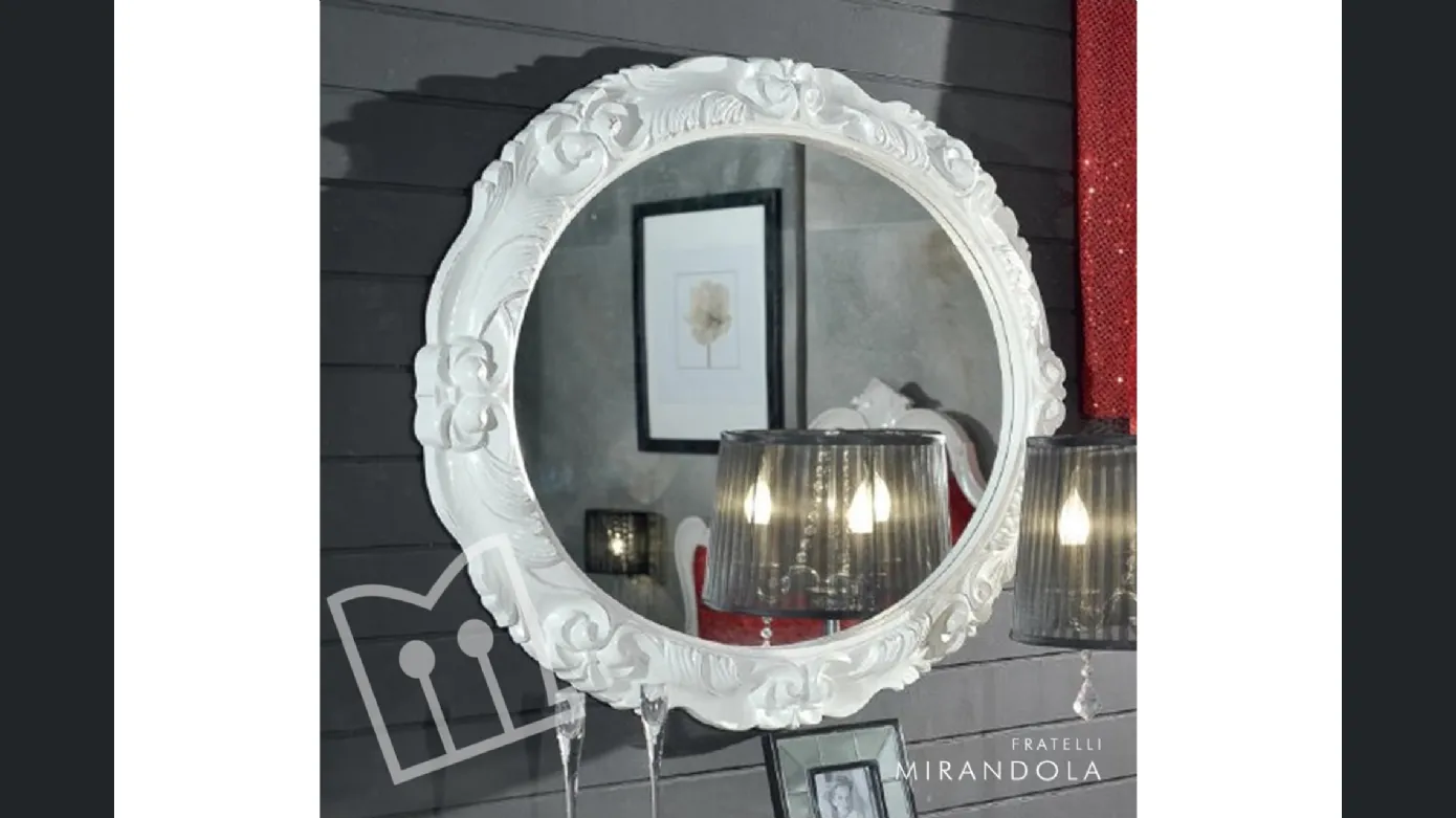 Round baroque mirror