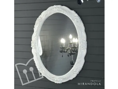 Baroque oval mirror