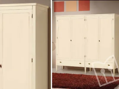Removable 4-door wardrobe with 2 drawers