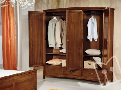 Removable 3-door wardrobe with 2 drawers