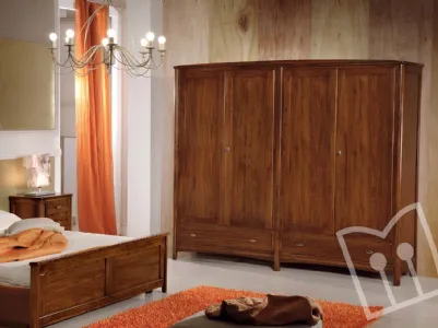 Removable 4-door wardrobe with 2 drawers