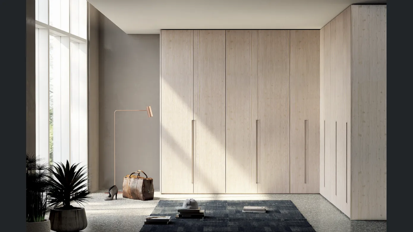 Solid color corner wardrobe by F.lli Mirandola UnikaWood